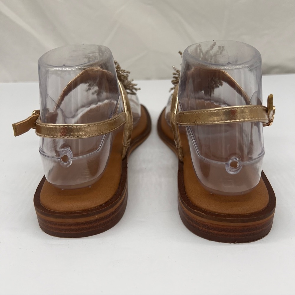 CHICOS Gold T-Strap Sandals Size 7.5 - Picture 12 of 15